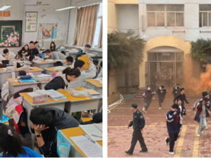 我处联合附属实验中学开展2026年春季消防安全教育暨灭火逃生演练