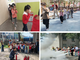 安全管理处联合幼儿园开展消防灭火和应急疏散演练